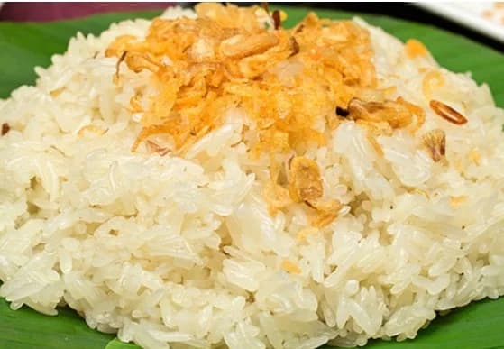 Xôi nếp trắng, chà bông
