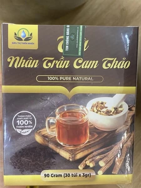 Trà nhân trần cam thảo hộp 30 túi lọc