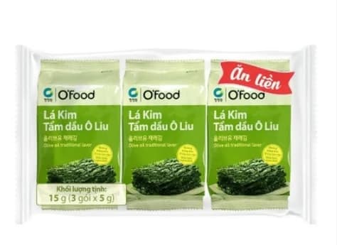 Rong biển lá kim Miwon tẩm dầu oliu 5gr/3 gói