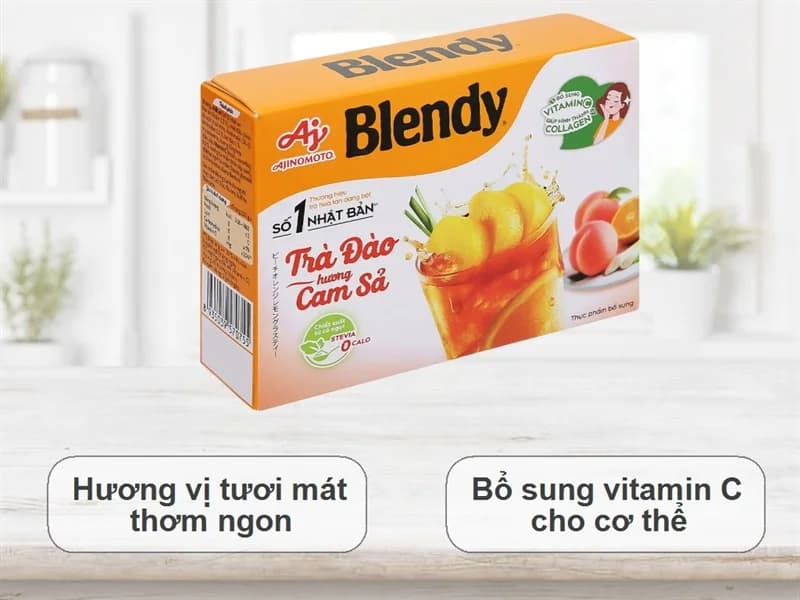 Trà đào hương cam sả Ajinomoto Blendy (24h/th)