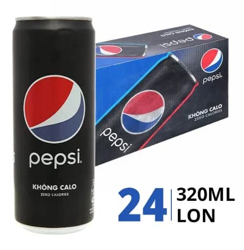 Nước ngọt Pepsi lon không đường (Thùng)