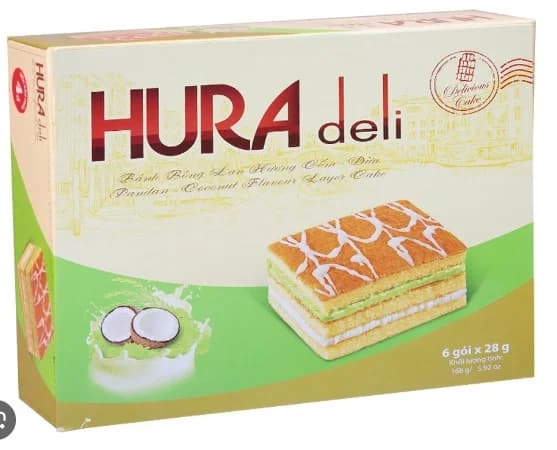 Bánh hura deli hộp 168gr /6 cái