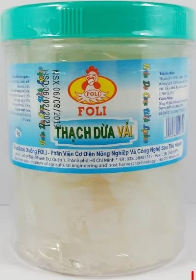 Thạch dừa màu trắng