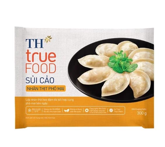 Sủi cảo nhân thịt phô mai TH True 300g
