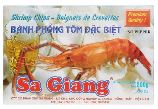 bánh phồng tôm sa giang bịch 200gr
