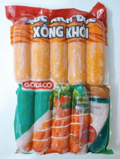 Xúc xích sụn non hun khói